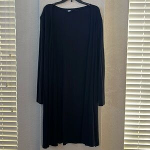 Lands’ End long black cardigan
